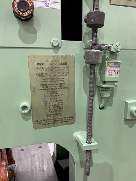 88 TON PIRANHA MODEL #PII-88 HYDRAULIC IRONWORKER: STOCK #80686