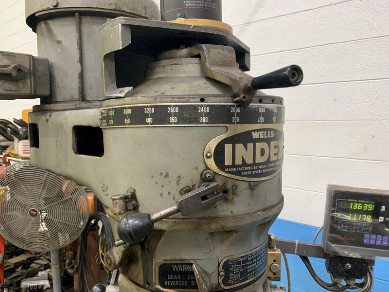 3 HP WELLS INDEX MODEL #847 VERTICAL MILL: STOCK #80357