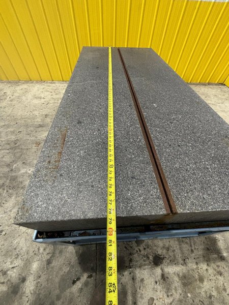 36&quot; X 78&quot; X 8&quot; THICK RAHN GRANITE PRECISION LAYOUT PLATE ON STAND: STOCK #11475