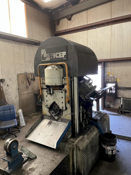 6" X 6" X 5/8" FICEP MODEL #A152 CNC ANGLE LINE PUNCH &amp; SHEAR 2003 : YOBRO 25246
