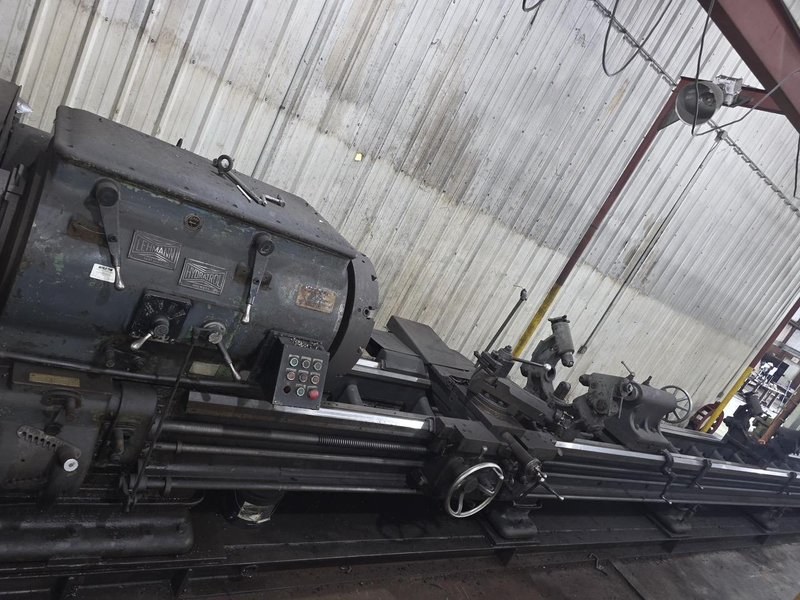 Lehmann 40″ x 360″ Engine Lathe – 13″ Spindle Bore, Twin Carriage, Front &amp; Rear Chucks, Steady Rests