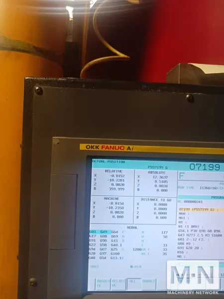 OKK HM500s/40 CNC Horizontal Machining Center