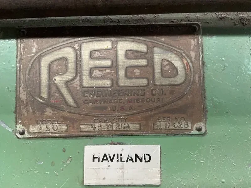 REED ENGINEERING CO. 50” BENDING ROLL  -  450