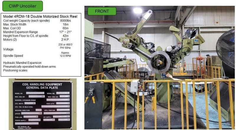 220 TON AIDA #NCI-200(2) PRESS LINE, COMPLETE WITH CWP SPACE-SAVER COIL FEED LINE: STOCK #22209