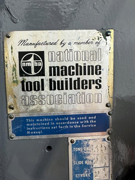 35 TON BLISS C-35 OBI PRESS. STOCK # 0327926