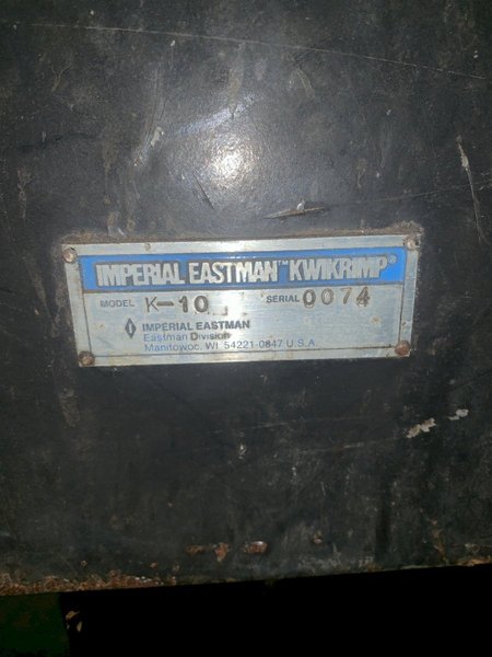 EASTMAN #K-10 CRIMPER MACHINE: STOCK #11374
