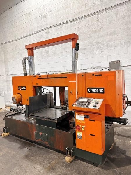 22” x 30” Cosen NC Twin Post Fully Automatic Model C-7656NC Horizontal Band Saw