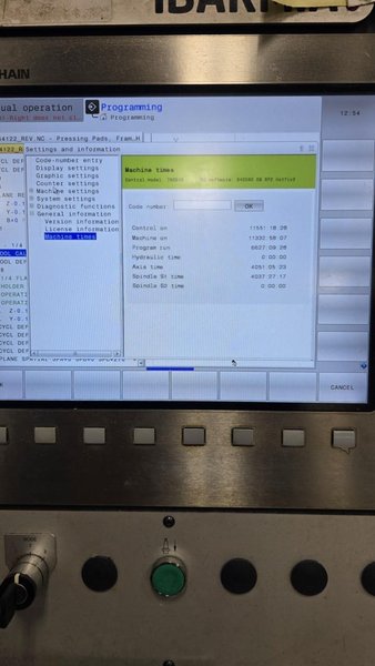 Ibarmia CNC VMC ZVH 45/L3000 Star, 2018 – 5 Axis Machining Center, Heidenhain TNC 640 HSCI Control, Heidenhain HR-510, Renishaw Probe System, Air Through Spindle