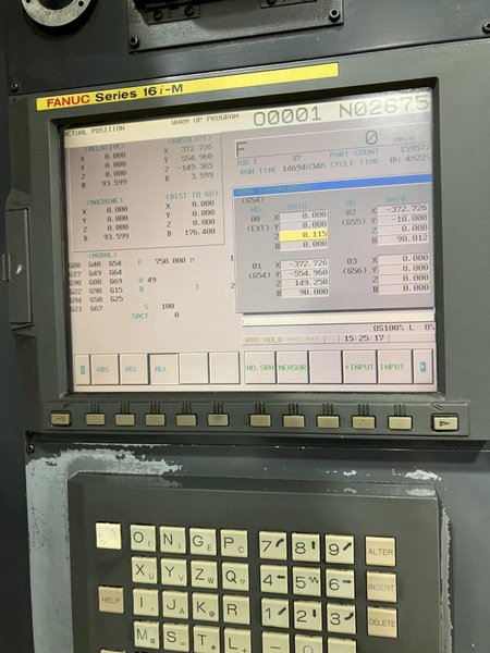 NIIGATA SPN-50 4-AXIS HORIZONTAL MACHINING CENTER