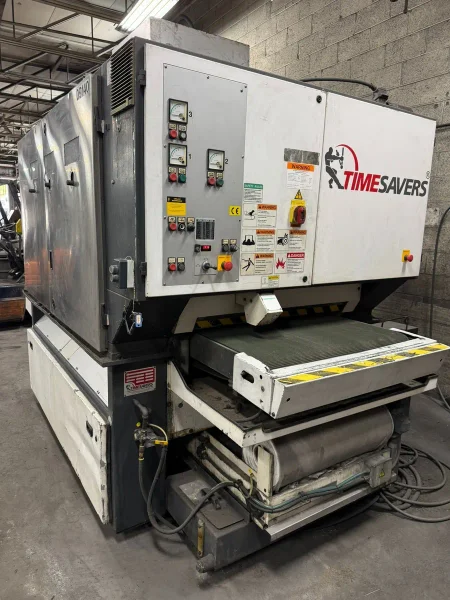 USED 2004 TIMESAVERS 3 ABRASIVE HEAD WET WIDE BELT SANDER