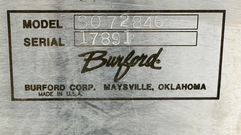 Burford Corp Model: SO72846  |   S.S. Bi-Directional Accumulation Table w/ 2-Motors