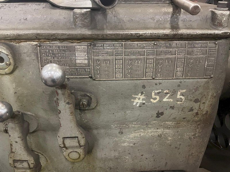 30.5" x 120" MONARCH Model C Engine Lathe, S/N 3-6822, New 1953.