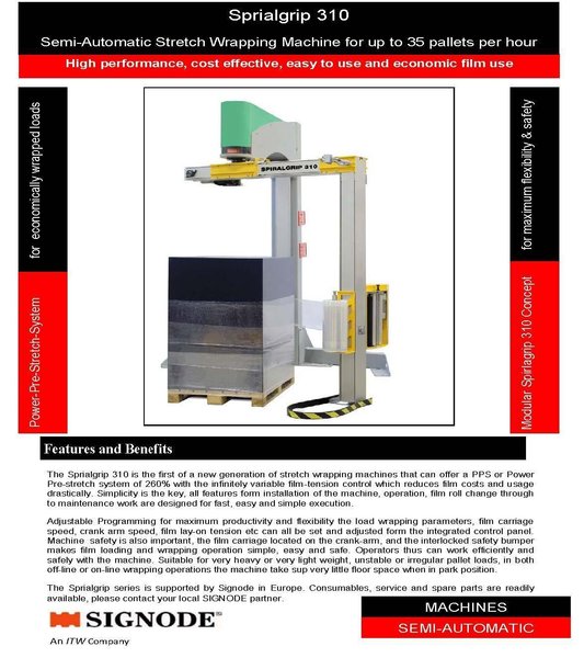 Stretch Wrapping Machine, Signode Stock# 4184