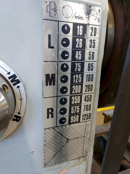 40" X 72" GEMINIS MODEL G-870 GAP BED ENGINE LATHE, 3.25" HOLE: STOCK #12535