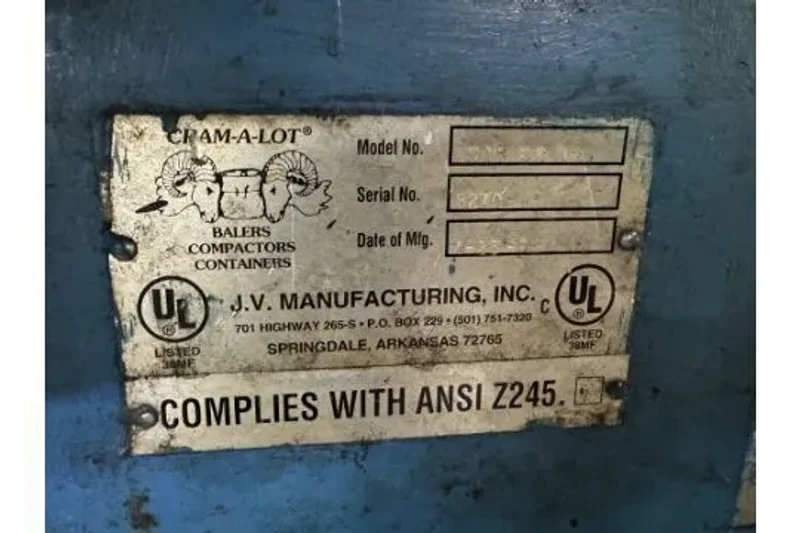 CRAM-A-LOT DBR-60-LU VERTICAL BALER, STOCK# 14377J
