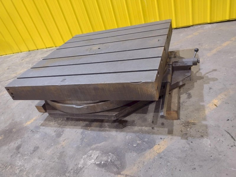 48&quot; X 48&quot; X 27,000 LBS LUCAS PNEUMATIC AIR LIFT ROTARY TABLE: STOCK 19781