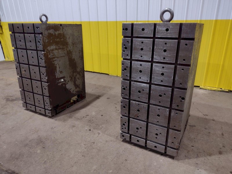 48&quot; X 24&quot; X 30&quot; ANGLE PLATES SET OF (2) T-SLOTTED BLOCKS: STOCK #19048