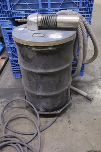 Nortech Pneumatic 55 Gal Barrel Vacuum with Dolly- Auction Item
