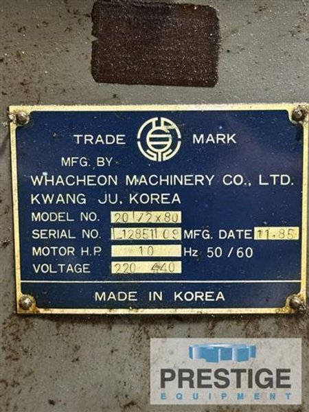 Hwacheon 20" x 80" Manual Lathe