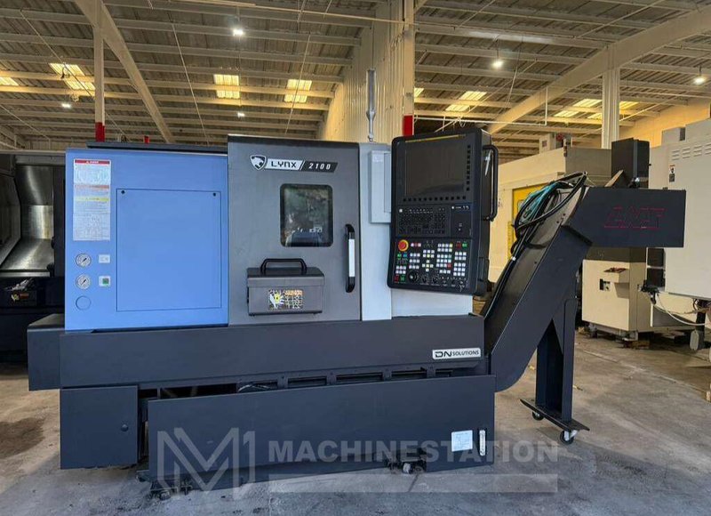 Doosan DN Solutions Lynx 2100A CNC Turning Center – 2022 Bar Feeder Lathe