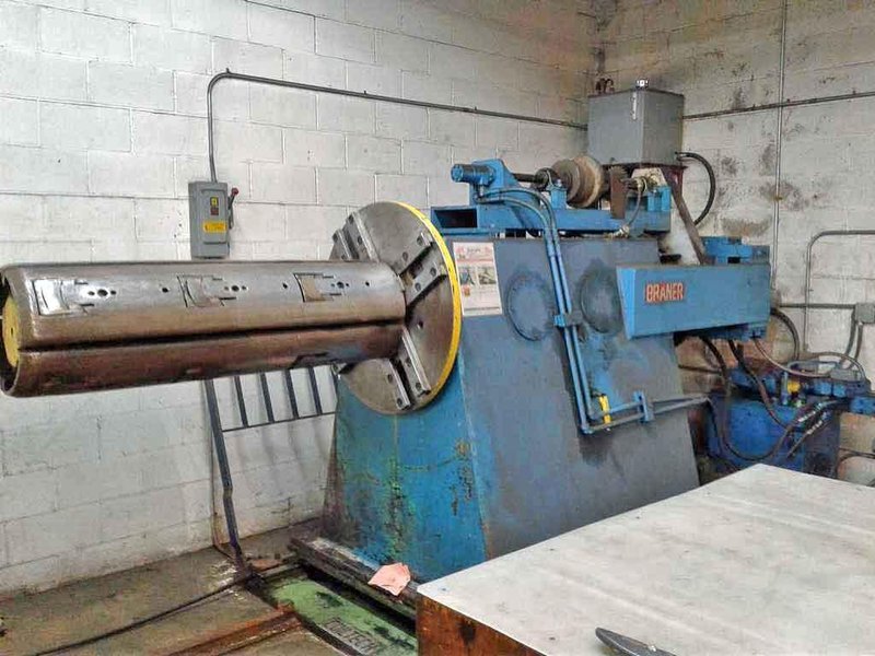 20,000 Lb x 48&quot; BRANER UNCOILER HYDRAULIC EXPANSION STOCK # 14220