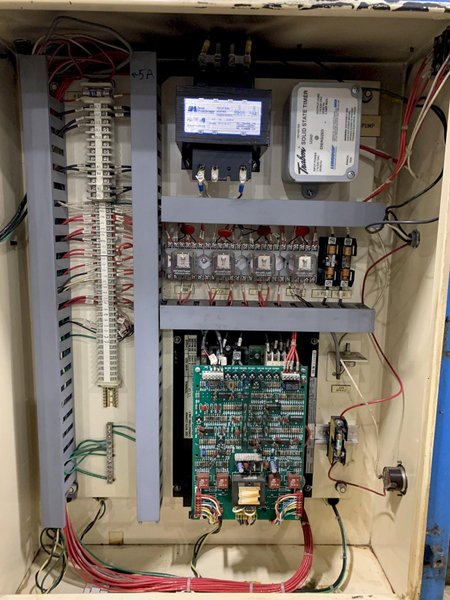 2500 lbs. x 12" Coe Press Equipment Double End Reel and Powered Straightener