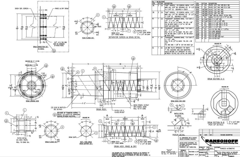 48" X 3-STAGE RANSOHOFF ROTARY DRUM BATCH AUTOMATIC PARTS DEBURR &amp; WASHER SYSTEM, NEW 2013: YOBRO #24300