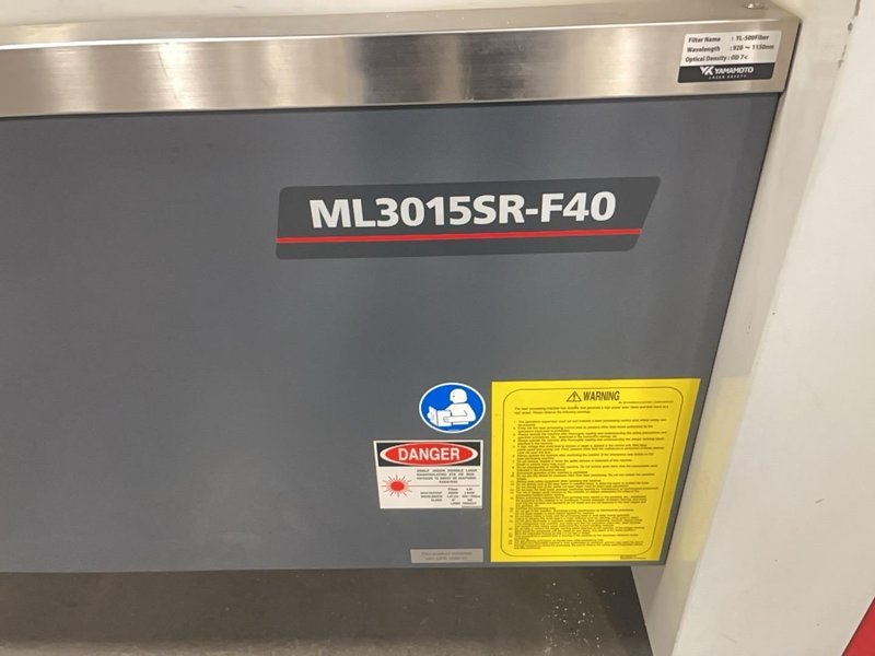 4000 Watt Mitsubishi ML3015SR-F-40-S Fiber Laser, 2020- 5′ x 10′ Table
