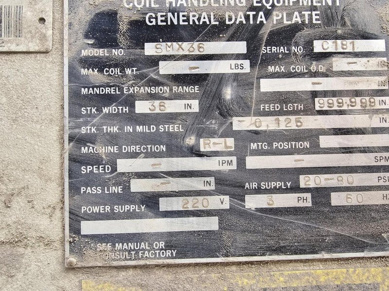 36" x .125" CWP MODEL #SMX36 SERVO-MAX II SERVO FEEDER: STOCK #22395