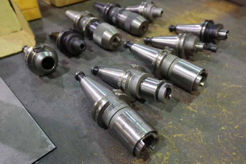 CT40 Taper Tool Holders: (2) Keyless Drill Chucks,(3) End Mill Holders, (3) Tap Drivers, (2) Shell Mill Holders- Auction Item