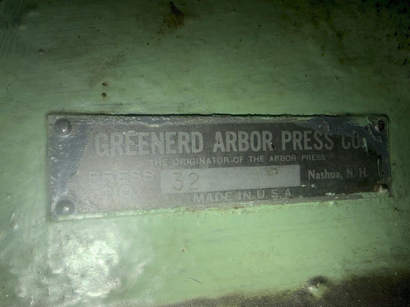 GREENERD #32 TWIN POST MANUAL ARBOR PRESS: YOBRO #25234