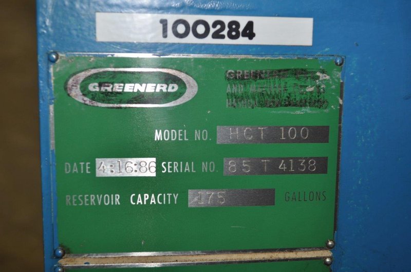 100 Ton Greenerd Hydraulic Press