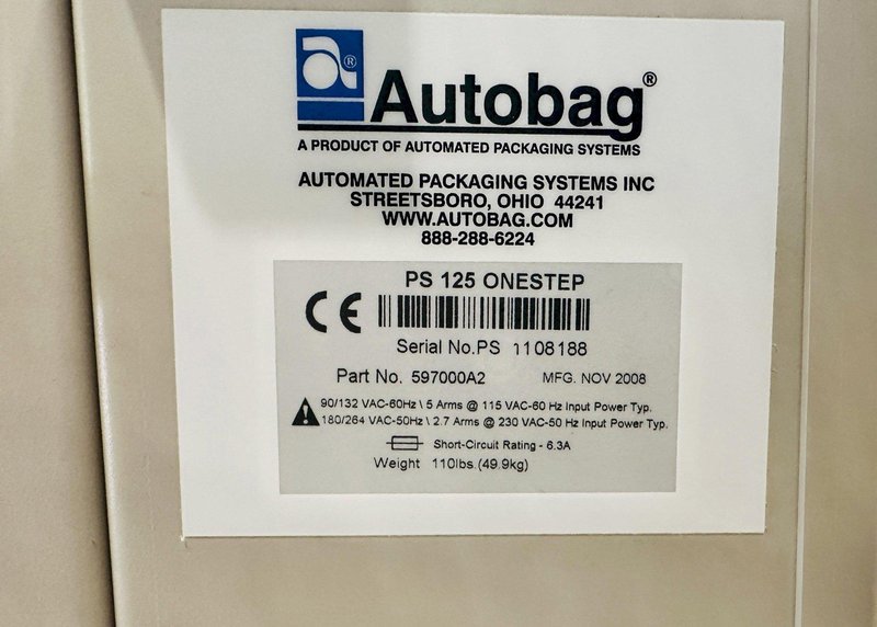 Automated Packaging Systems  |  Autobag PaceSetter PS-125 OneStep Tabletop Bagger