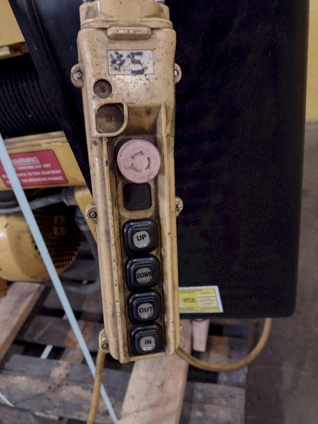 5 TON STREET CRANE MODEL #ZX34 POWERED CABLE HOIST: STOCK #17928