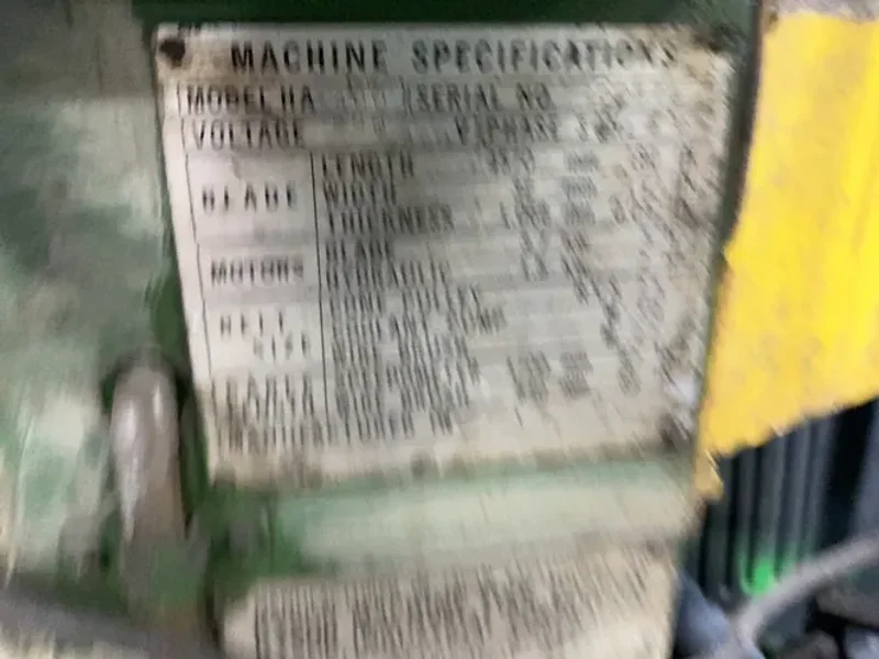 Kysor Industrial Corp  20” Horizontal Band Saw  - Ha-16400