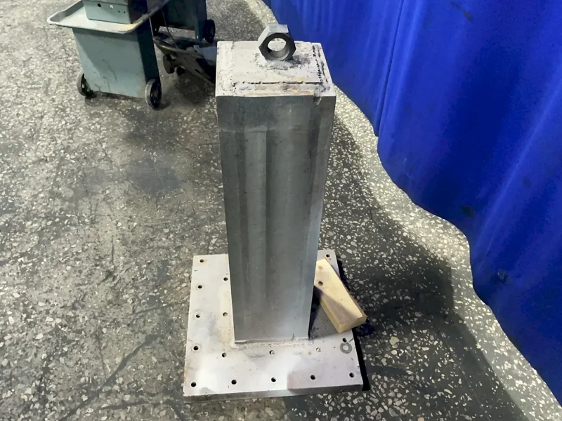 8”X8”X30” TOWER, 18”X18”X1.5” BASE CLAMPING TOWER TOMBSTONE