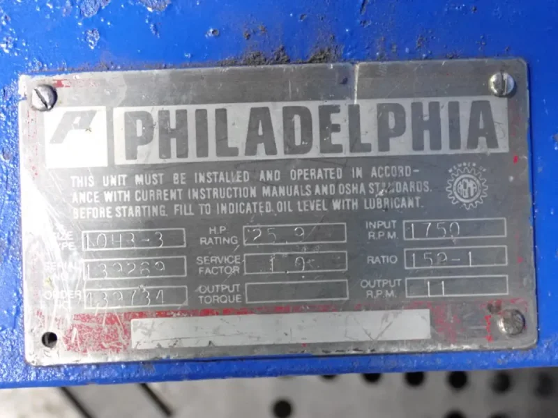 PHILADELPHIA 25.9 HP GEARBOX