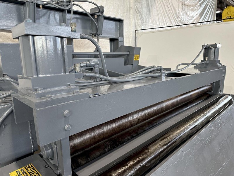 72&quot; x .250&quot; PAXSON HYDRAULIC PEELER TABLE WITH TENSION STAND. STOCK # 0106123