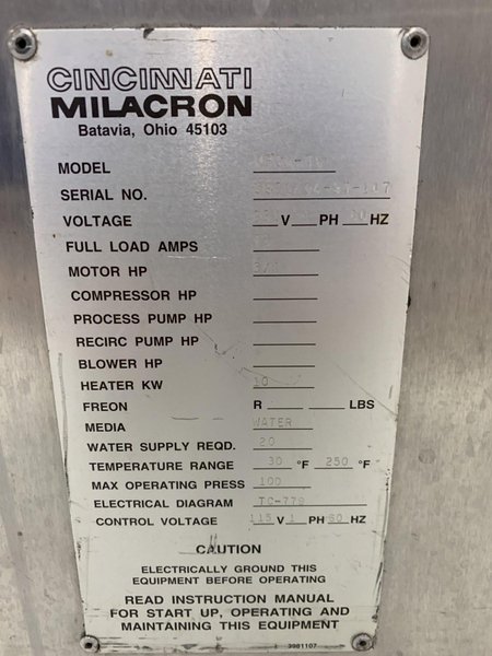 Cincinnati Milacron Used MFCM-85 Digital Mold Temperature Controller, 0.75hp, 10kw, 230V