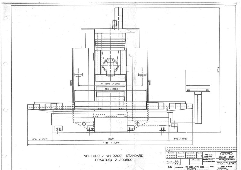 Anayak - VH-2200 X: 2000 - Y: 920 - Z: 900 mm