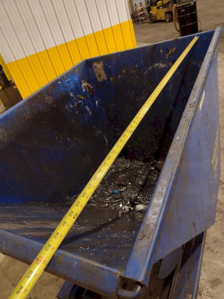 1 YARD X 6,000 LBS VESTIL MODEL #D-HOP-100-HD SELF DUMPING HOPPER: STOCK #22489