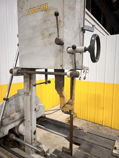 18" X 20" HYD-MECH MODEL #VW-18 VERTICAL BAND SAW w/ 45° MITER: STOCK #21928
