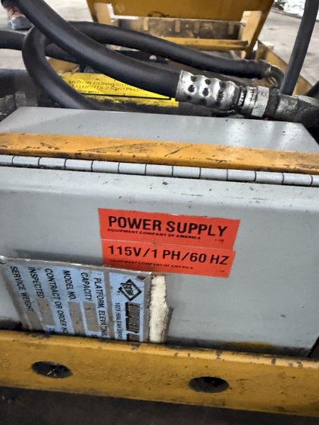 6,000 LB X 48" X 64" ECOA MODEL HLT HYDRAULIC LIFT TABLE. STOCK # 1009124.