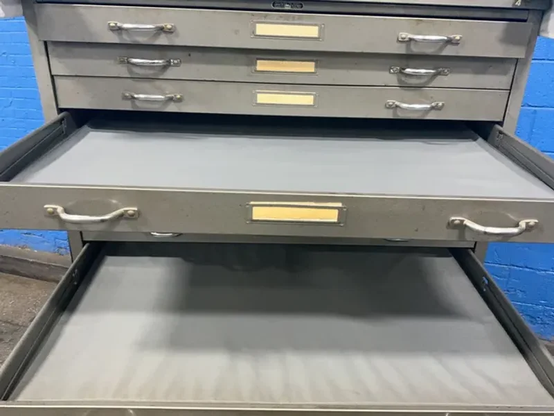 MAYLINE COMPANY 5 DRAWERS PER CABINET BLUEPRINT CABINETS