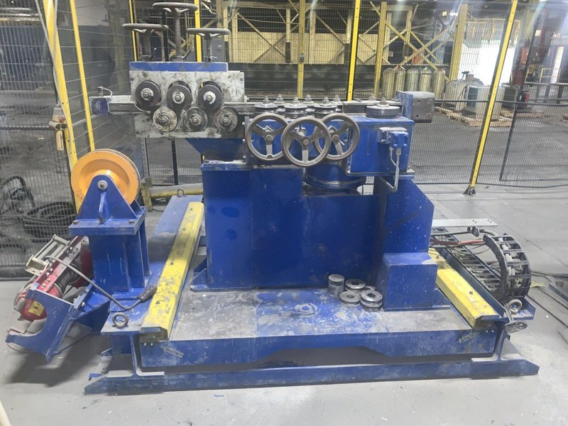 .512&quot; X 12&quot; X 4 STAND DEM WIRE FLATENING ROLLING MILL LINE, YEAR 2017: STOCK #13898