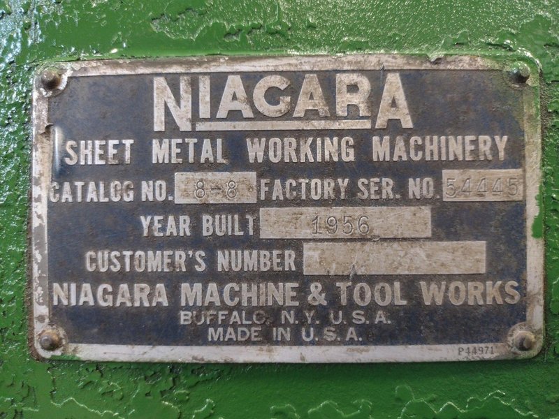 8 GAUGE X 53&quot; NIAGARA MODEL #8-8 CIRCLE SHEAR: STOCK #14272