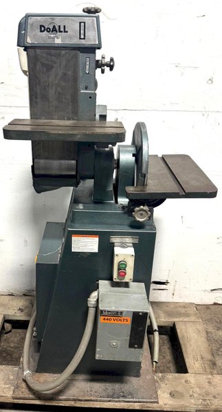 DoAll Model 4208 Belt and Disc Sander, 6" Belt, 12" Disc, Tilt Tables, 1-1/2 HP