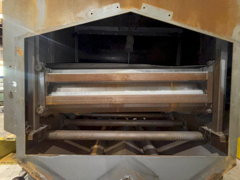 72" WIDE x 16" HIGH PANGBORN MODEL #ES1821-125 TOP &amp; BOTTOM PLATE SHOT BLAST MACHINE, WITH DUST COLLECTOR: YOBRO #25181