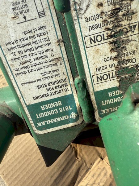 GREENLEE 1818 MANUAL PIPE BENDER: YOBRO #24337