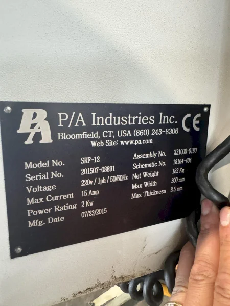 12&quot; X .138&quot; PA INDUSTRIES SRF-12 ULTRA MAGNUM SERVO FEEDER,NEW IN 2015: YOBRO #24358